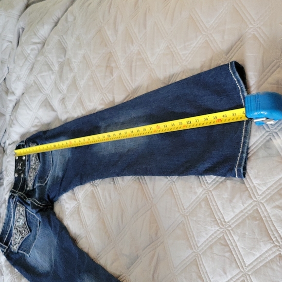 Miss Me Rhinestone Dark Wash Bootcut Jeans - Picture 12 of 16